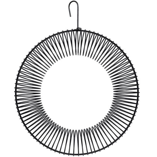 2X Peanut Wreath Bird Feeder 16 Inch, Rust & Waterproof Solid Steel DurableWhole Peanut Wild Bird Feeder with Hook 1