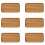 6X Acacia Serving Tray, Rectangular Solid Wood Flat Bottom Plate, Fruit Plate, Saucer, Tea Tray, Dessert Plate-Small 1