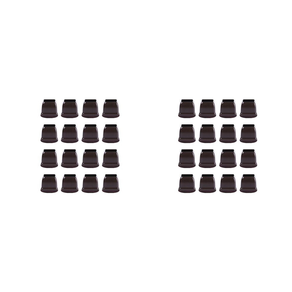 32 Pcs Silicone Chair Leg Floor Protectors, Square Chair Leg Caps With Wrapped Fit: 0.75 Inch-1.0 Inch Brown 6032646135185