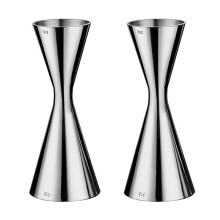 2X Stainless Steel Measure Cup Double Bar Party Wine Cocktail Shaker Jigger 60Ml