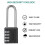 8 Pack Outdoor Combination Padlock Long Shackle Lock 6.5cm Shackle Waterproof 4 Digit Resettable Combination Lock 3