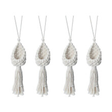 4X Boho Macrame Air Plant Hanger Tillandsia Hanging Basket Rope Holder Flower Home Decor (10CM)