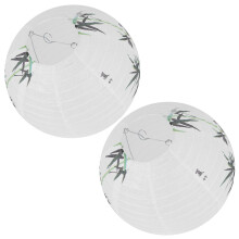 2X 30cm Lampshade Paper Lantern Oriental Style Light Decoration Chinese , Bamboo