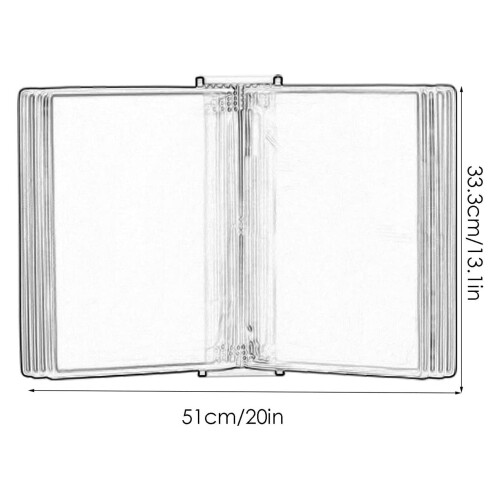 A4 Document Display with 10 Flip Panels, Wall Mounted File Holder for Quick and Professional Storage 2