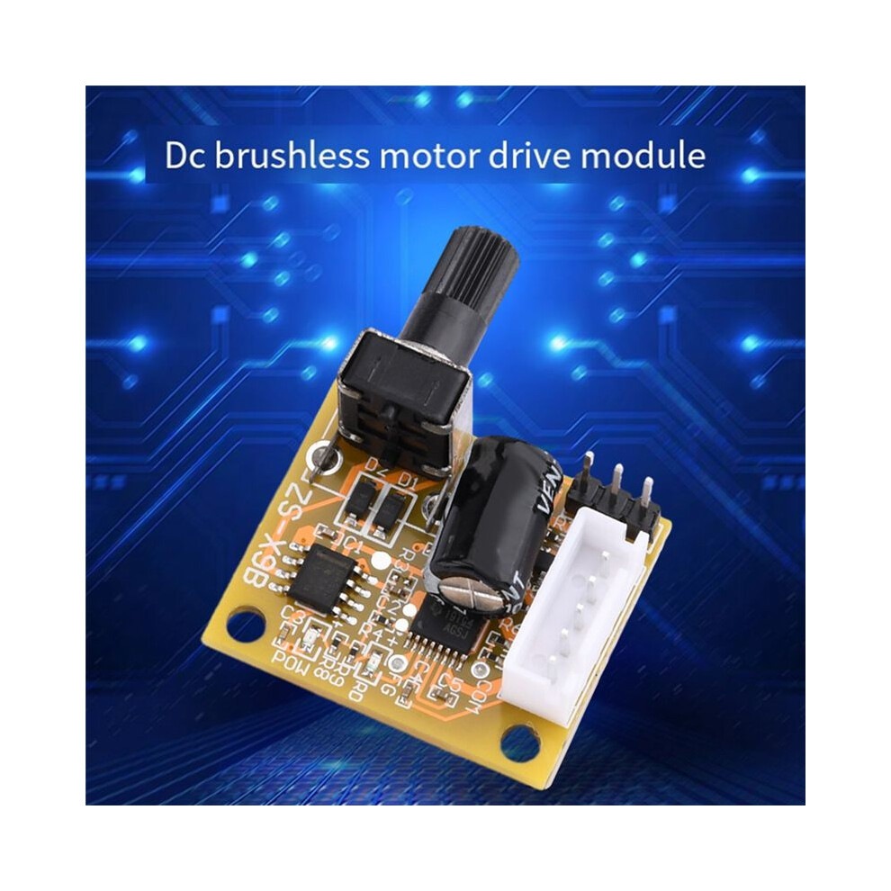 Bldc 3-Phase Brushless Motor Driver Dc5v-15V 2A 15W Motor Speed Controller Sensorless Board Module Power Supply 6031177061529