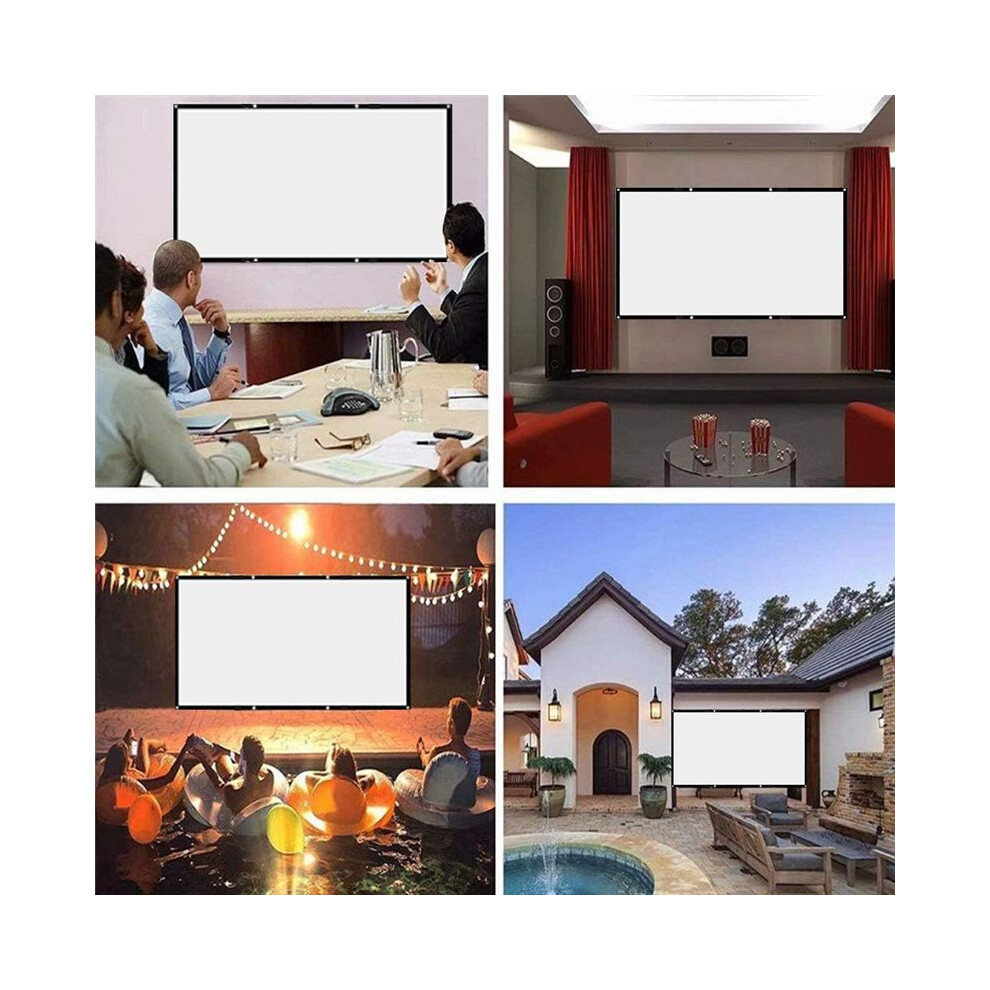Projector Screen Movie Screen 16:9 Portable Projector Screen Foldable Washable For Theater Home Movie 120 Inch 4761759034444