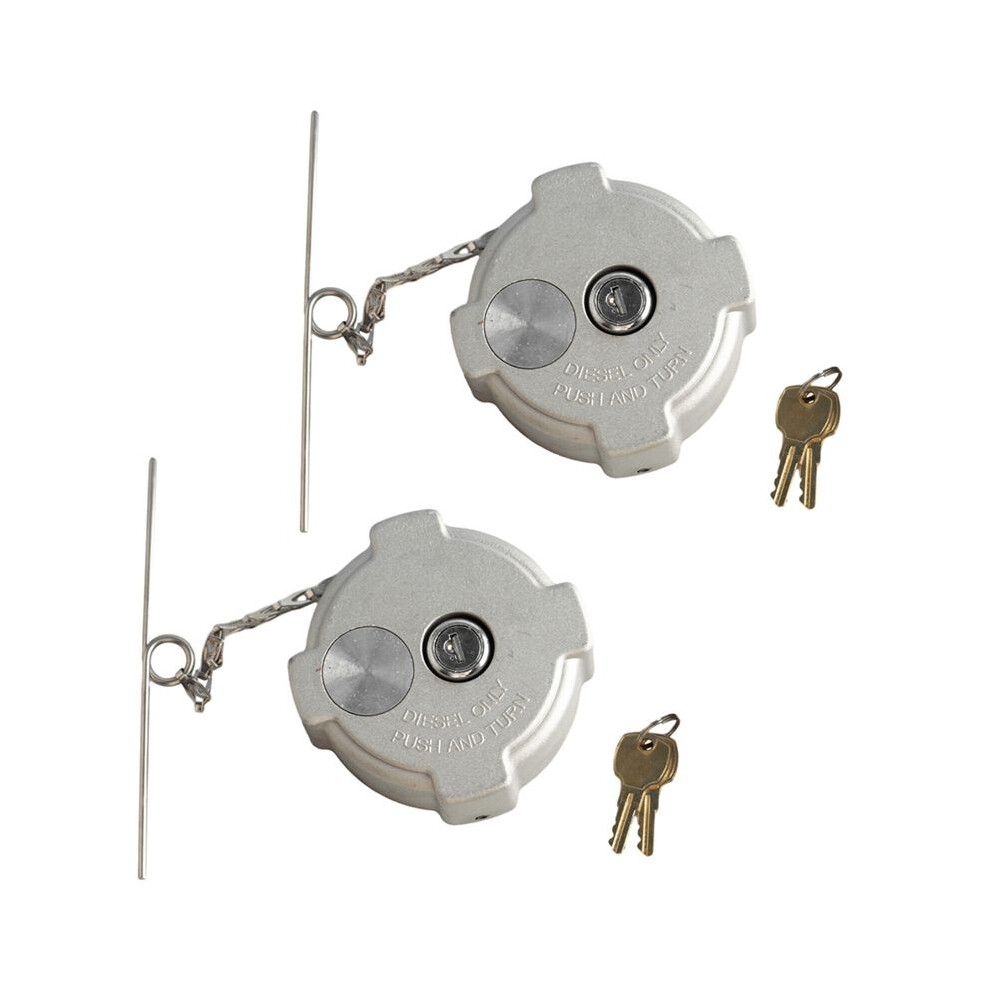 2Pcs Locking Fuel Cap 03-37017-002 For Freightliner Cascadia 1996-2018 4713000473649