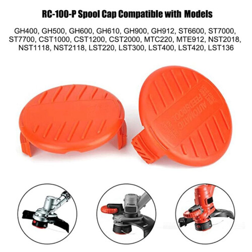 6x Weed Wacker Bump Cap Replacement RC-100-P Spool Cap Covers and Spring for  AFS Trimmer 1