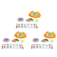 3X Vorschul-Farbcode-Spiele Logik-Puzzles für Kinder Figurenkognition Raumdenken Pädagogische Lernfähigkeiten für Spielzeug (A)