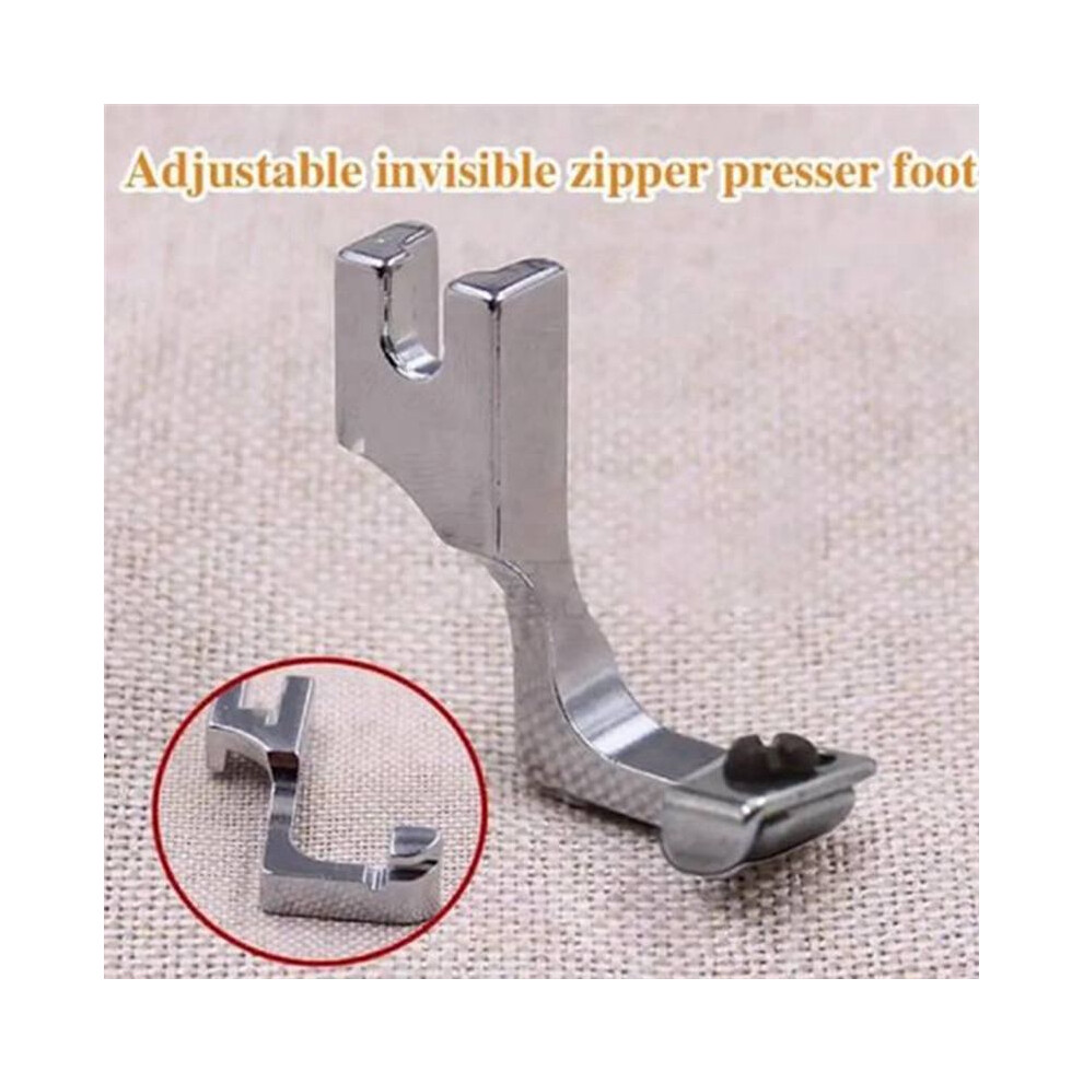 Adjustable Invisible Zipper Presser Foot Unilateral Zipper Feet For Single Needle Lockstitch Industrial Sewing Machine 4712912823016