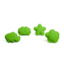 Sandformen - Bigjigs - Wiesengrün - 100% Silikon - 4 Formen - Für Kinder ab 3 Jahren