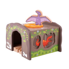 Brinquedo de trem de madeira - BigJigs Toys - Túnel T-Rex - Para crianças a partir de 3 anos - Multicolor