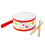 Brinquedo musical - BIGJIGS - Bigjigs Junior Drum - Vermelho - Interior - Funciona com pilhas 1