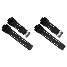 2X Vervangende Horlogeband van Natuurlijke Hars, voor GD120/GA-100/GA-110/GA-100C (Zwart)