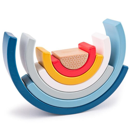 Bigjigs Figura in legno da impilare arcobaleno - 7 pezzi 2