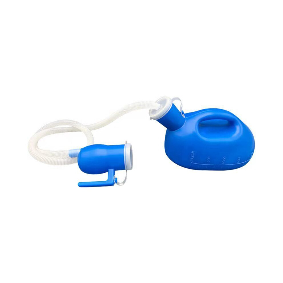 Jojomino 2000Ml Plastic Male Bed Potty Pee Bottle Pee Collector With 160Cm Tube Portable Pee Urine Bottle Toilet Supply