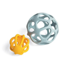 Set di 2 palle sensoriali - BIGJIGS - Giallo - Silicone - Da 6 mesi