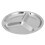 2X Stainless Steel 3 Sections Round Divided Dish Snack Dinner Plate Diameter 24Cm 5