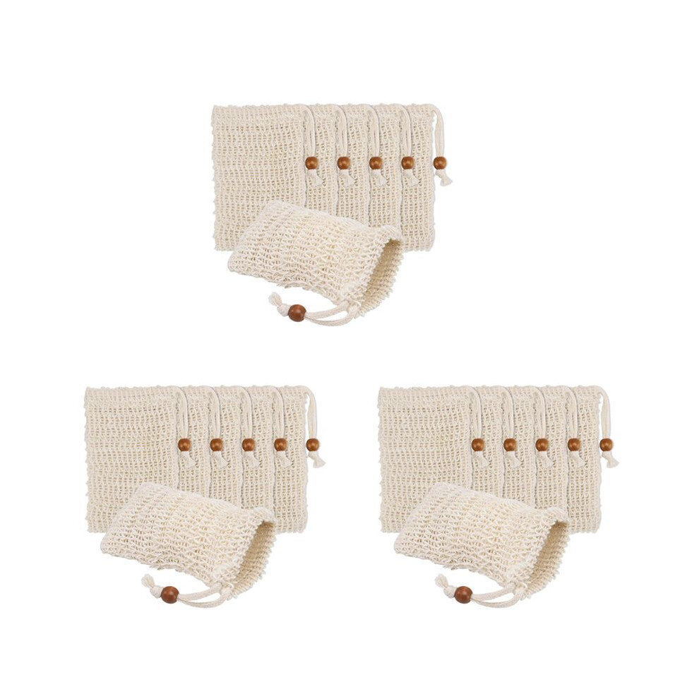 Semoic 108 Pack Soap Exfoliating Bags,Soap Saver Made Sisal Mesh Soap Bag Bar Soap Bag With Drawstring For Bath & Shower Use