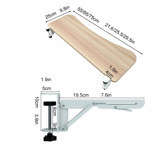 Clamp On Keyboard Tray with Foldable Desk Extender, Punch and SpaceSaving Ergonomic Design 1