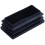 Plastic Rectangle Blanking End Tube Caps Inserts 25x50mm 90pcs Black 4