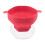 Silicone Microwave Popcorn Bowl Foldable Popcorn Maker Bucket Bowl with Lid Folding Popcorn Kitchen Baking Tool Red 1