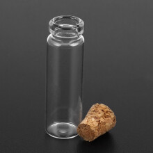 40Pcs 11X32Mm Tiny  Empty Clear Cork Glass Bottles Vials 2Ml
