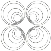 40 Pieces Metal Dream Catcher Rings Hoops Steel Silver Rings for Crafts,Macrame and Other DIY Projects in 5 Sizes