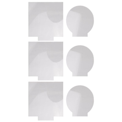 2mm Acrylic Sheet Clear Cast for Plexiglass with Double Sided Protective for LED Light Base Signs DIY Display 6 Pcs