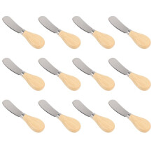 12 Pcs Cheese Spreader Butter Spreader Knives with Wood Handle Sandwich Cream Cheese Cake Condiment Knife Set, 4.9 Inch