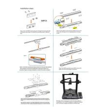 For 3 S1 Dual Y-Axis Upgrade Linear Rail Kit for 3 S1 Pro 3D Printer Parts Double Slide Rail Kit