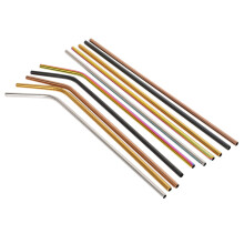 Herbruikbare Roestvrijstalen Rietjes, Set van 10 Extra Lange 10,5 Inch Metalen Rietjes met 2 Borstels en Draagtas, Milieuvriendelijk Rietje voor 20/30