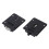 2X Wardrobe Black Plastic Plate 25mm Dia Wheel Sliding Door Roller 2