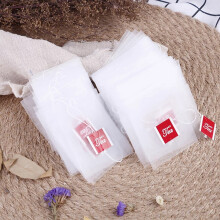 100Pcs Tea Bag Infuser with String Heal Seal 6.5 x 8cm Sachet Filter Paper Nylon Teabags Empty Tea Bags