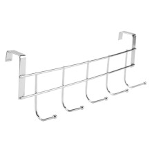 5 Haken Boven de Deur Thuis Badkamer Keuken Jas Handdoek Lus Hanger Rekhouder Plank, Zilver