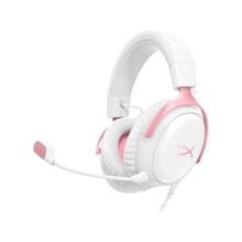 Fone de Ouvido Gamer Com Fio HyperX Cloud III rosa para PC PS5 PS4 Xbox X|S Xbox One Switch, Mac e dispositivos móveis com dongle e USB C para USB A