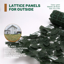 Fence Wall Decoration Artificial Green Leaves Can Stretch Privacy Fence Screen Plant Leaves, Suitable for Home, Garden