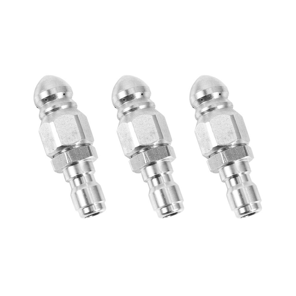 3Pcs 1/4 Inch 5000 Psi Sewer Jetter Nozzle Pressure Drain Jetter Hose Nozzle For 1/4 Pressure Washer Quick Connector 6031417102982