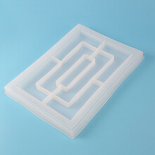 Resin Mold Silicone, Large Rectangle Rolling Tray Molds for Epoxy Resin, Resin Serving Board Mold with Edges