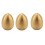 3Pcs Stainless Steel Pepper Shaker Egg Shaped Salt Shaker Set Kitchen Tool,Gold 1