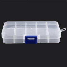 2X 10 Compartment Plastic Storage Box Transparent for Pearl Pin Jewelry Tools Small Accessories