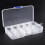 2X 10 Compartment Plastic Storage Box Transparent for Pearl Pin Jewelry Tools Small Accessories 6