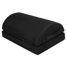 Footrest Pillow with Ergonomic SemiCylindrical Design, Resilience Foam and Massage Surface for Office and Home