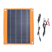 16W Polycrystalline Solar Panel Charger with USB C and DC Outputs, Waterproof Fast Charging for Camping