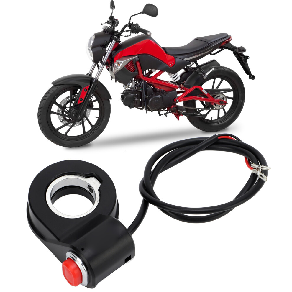 22Mm Motorcycle Handlebar Horn Button Switch For Bikes, Scooters, Red 5021390412261
