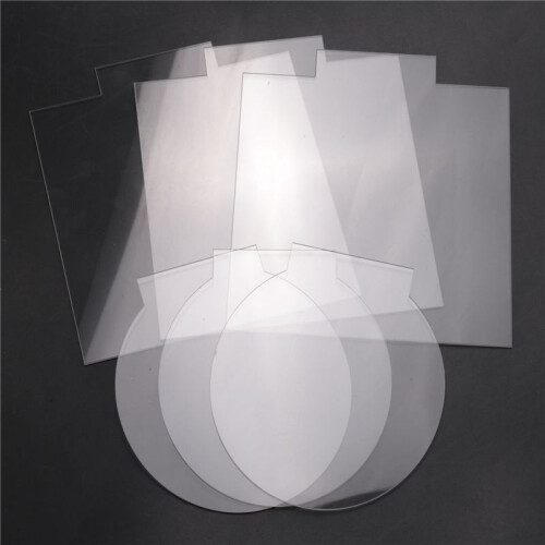 2mm Acrylic Sheet Clear Cast for Plexiglass with Double Sided Protective for LED Light Base Signs DIY Display 6 Pcs 1