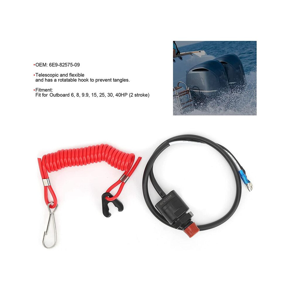 2X Outboard Cut Off For Tether Emergency Kill Stop Safety Tether Lanyard Protect 6033595073221