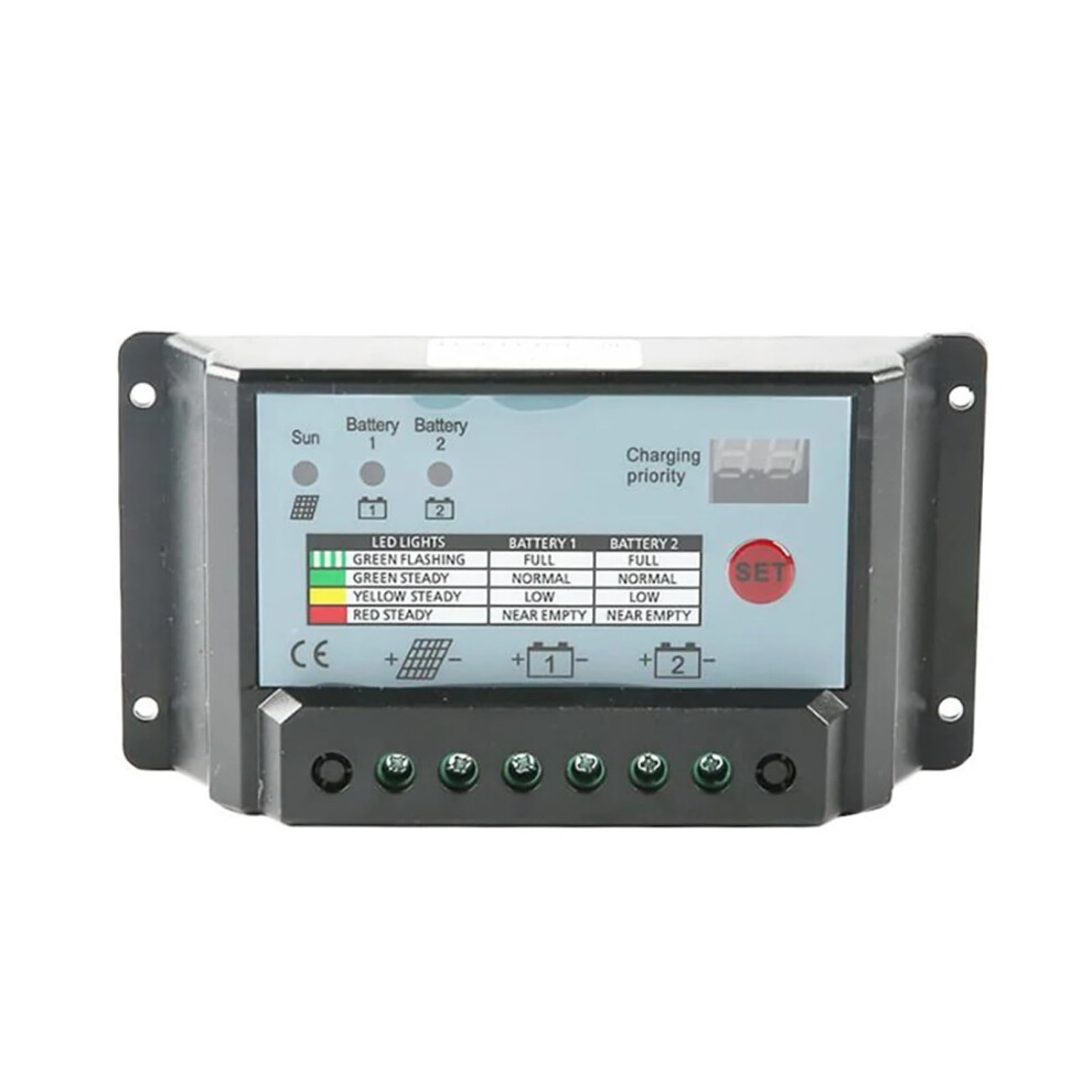 20A Dual Battery Solar Charge Controller 12V 24V For Rv Boat Off Grid Lead Acid Battery 9455672109680