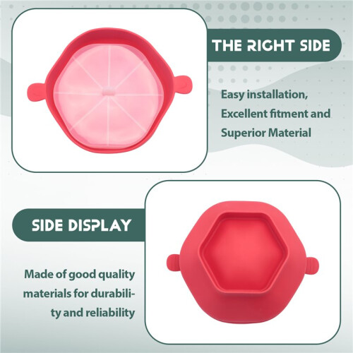 Silicone Microwave Popcorn Bowl Foldable Popcorn Maker Bucket Bowl with Lid Folding Popcorn Kitchen Baking Tool Red 2