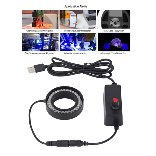 31 LED Microscope LED Ring Light USB Powered with Adjustable Brightness for Stereo Optical Inspection 1